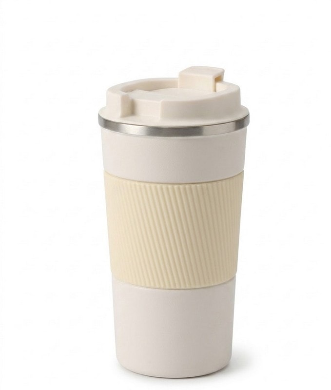 Термостакан Xiaomi Quange Fashion Coffee Cup KF102 430 мл Cream/Red - фото 1 з 7