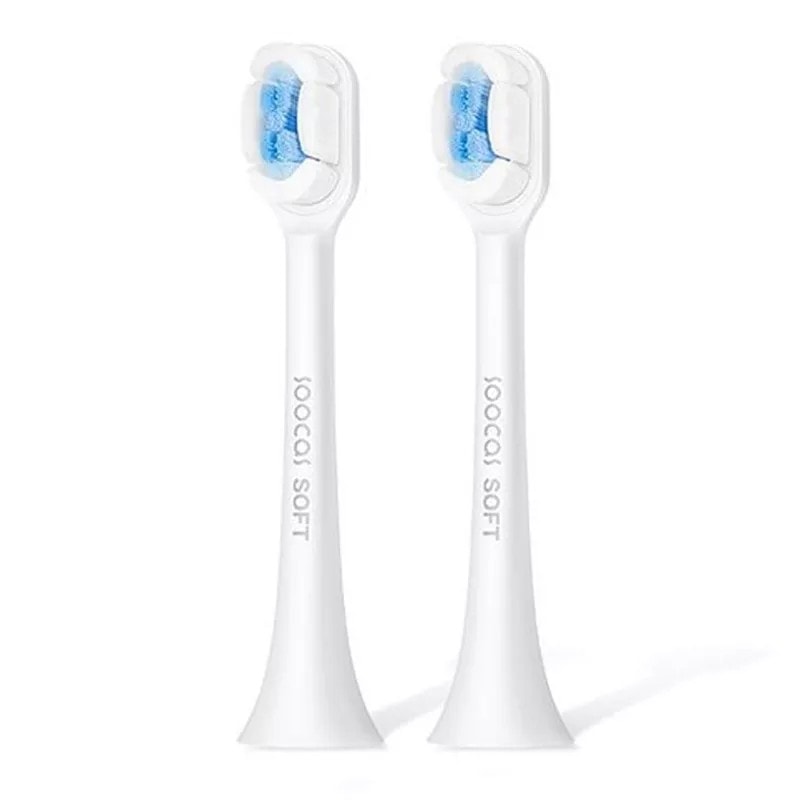 Набір насадок для зубних щіток Xiaomi Soocas SOFT Cloud-Feeling Brush Head for X1 / X3 / X5 White (2pcs) (BH01W) - фото 1 з 4