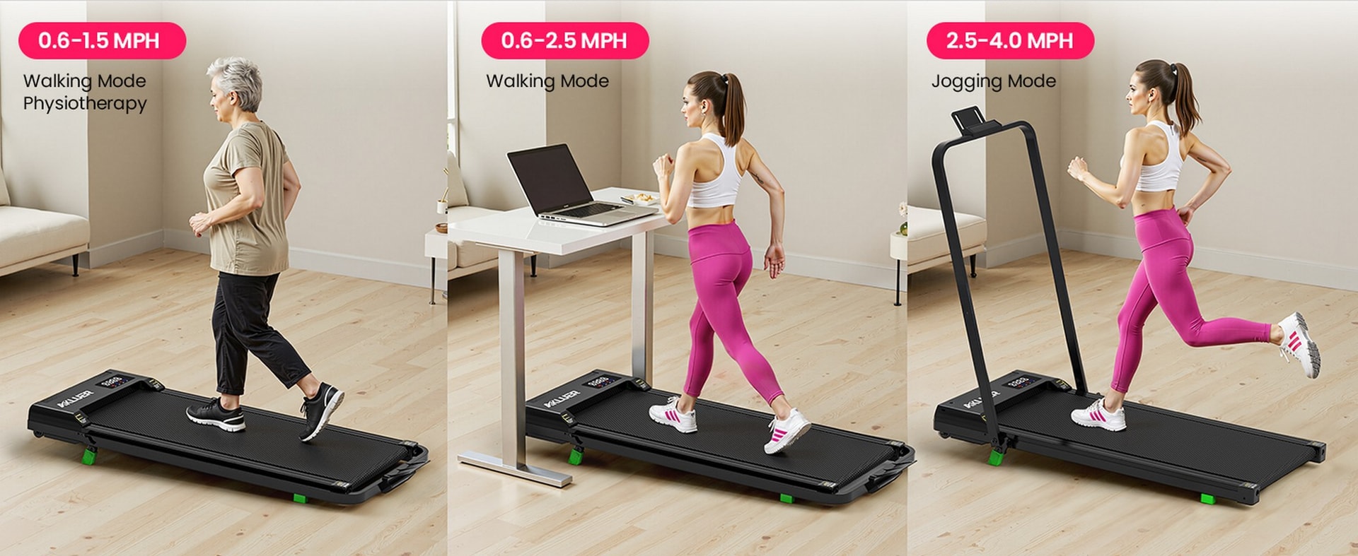 Бігова доріжка Walking Pad Akluer H03 з поручнем - фото 4