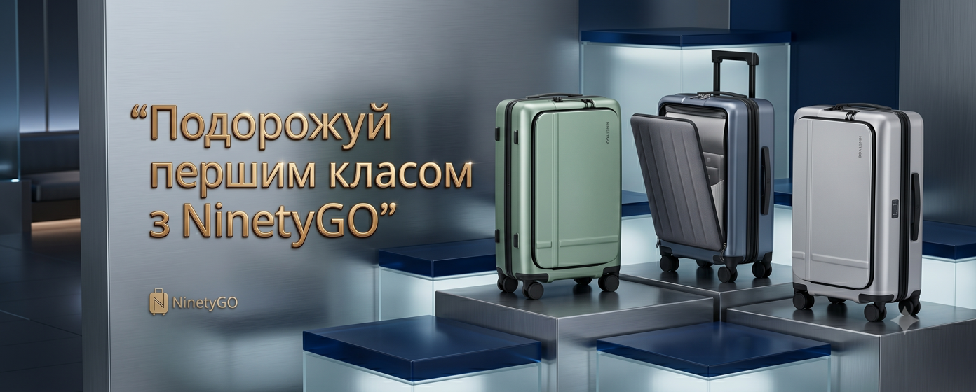 Подорожуй першим класом з NinetyGO — валізи Xiaomi